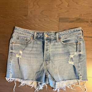 Old Navy Light Blue Distressed Jean Shorts